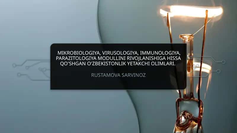 Mikrobiologiya, virusologiya, immunologiya, parazitologiya