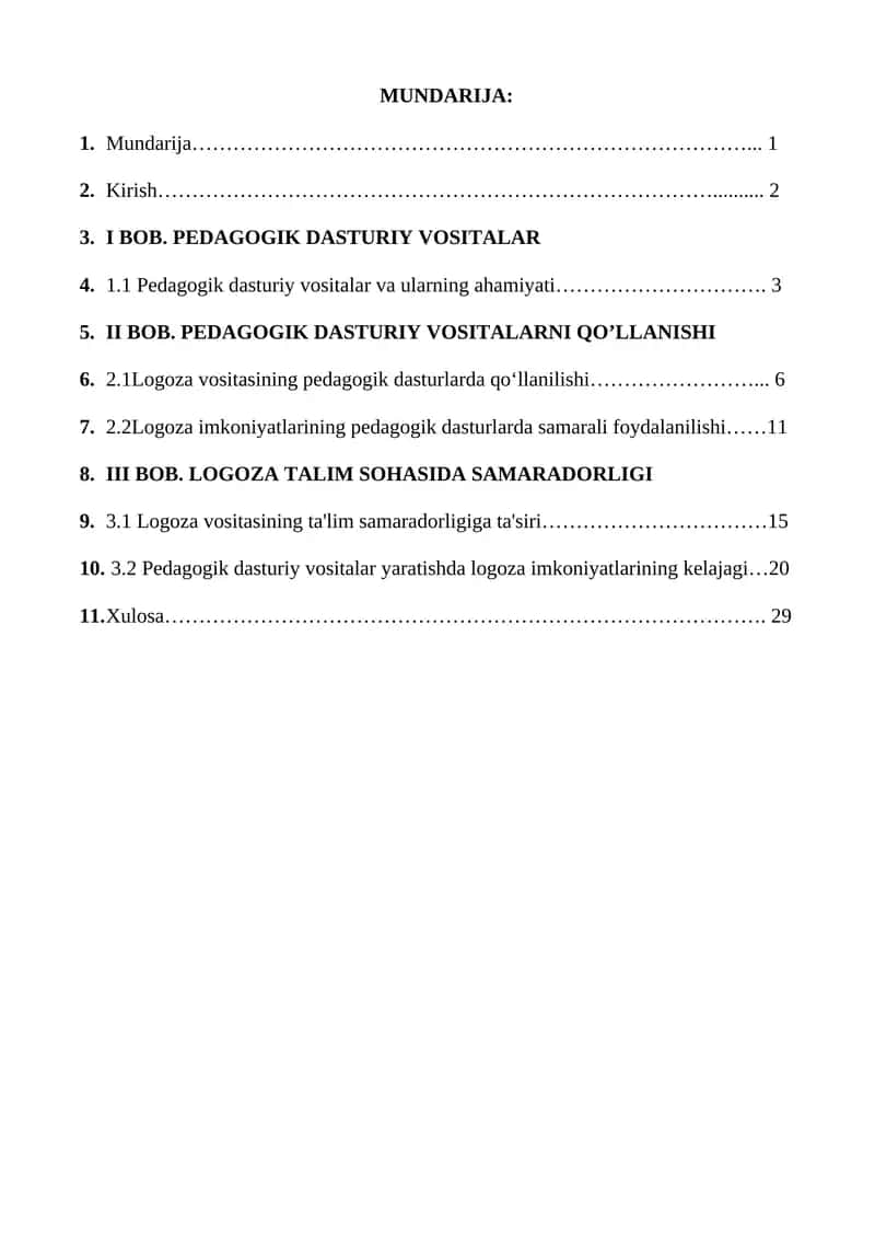 Pedagogik dasturiy vositalar yaratishda Lagoza imkoniyatlaridan foydalanish