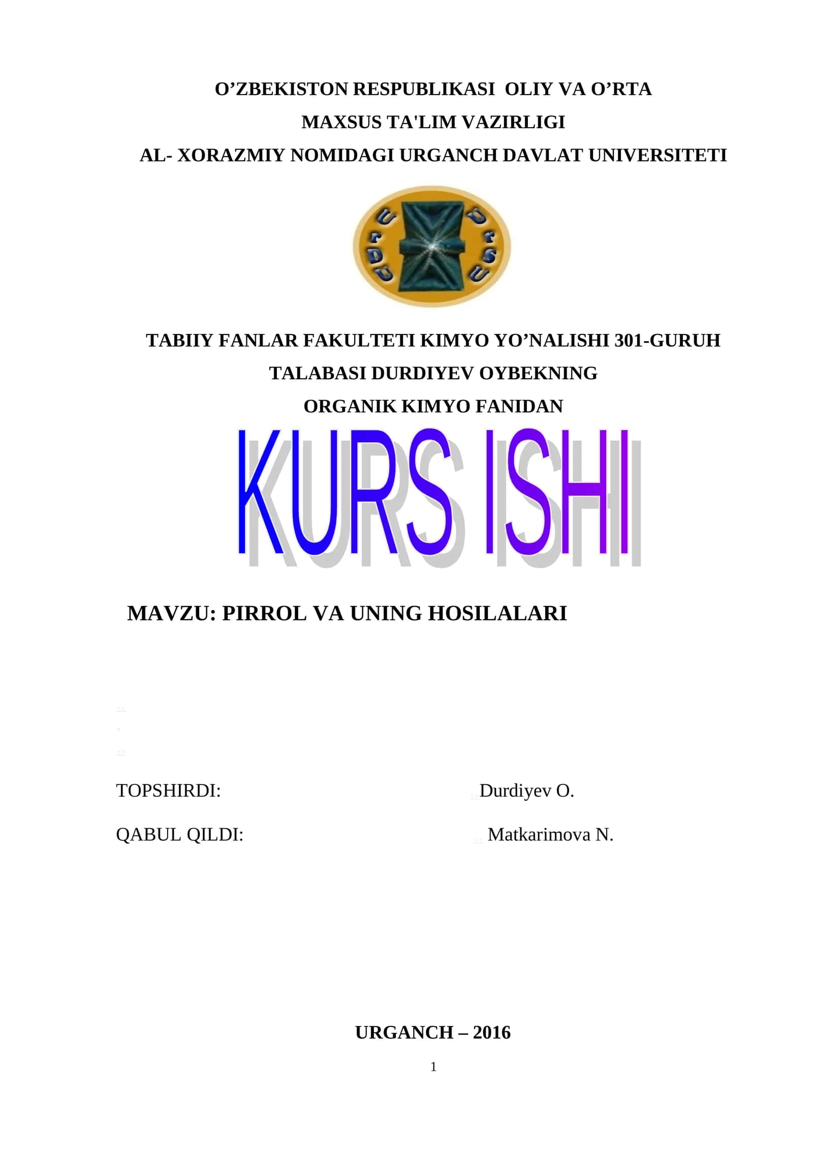 PIRrol va uning hosilalari