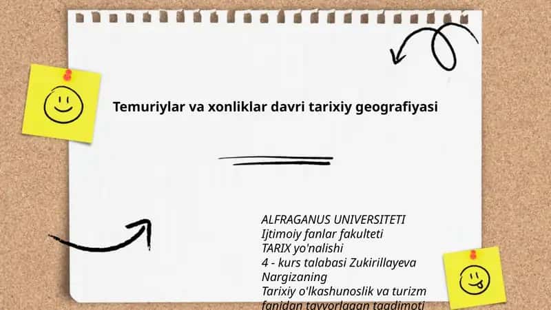Temuriylar va xonliklar davri tarixiy geografiyasi