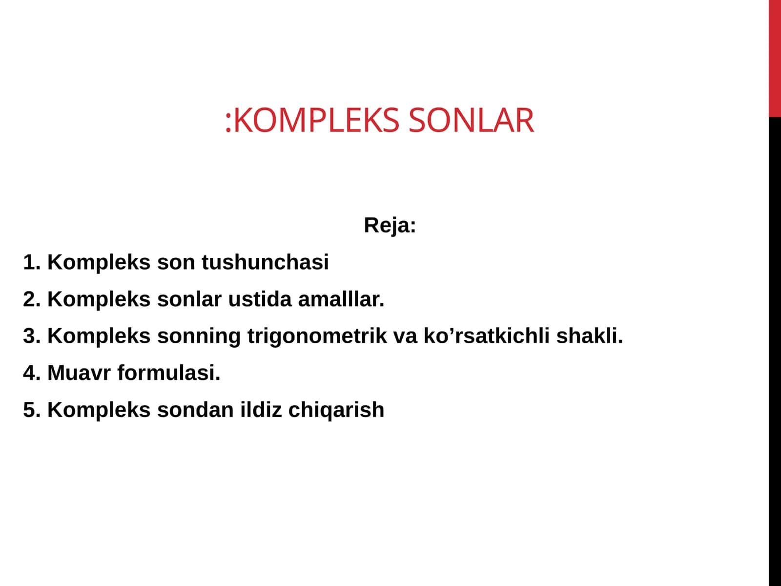 Kompleks sonlar