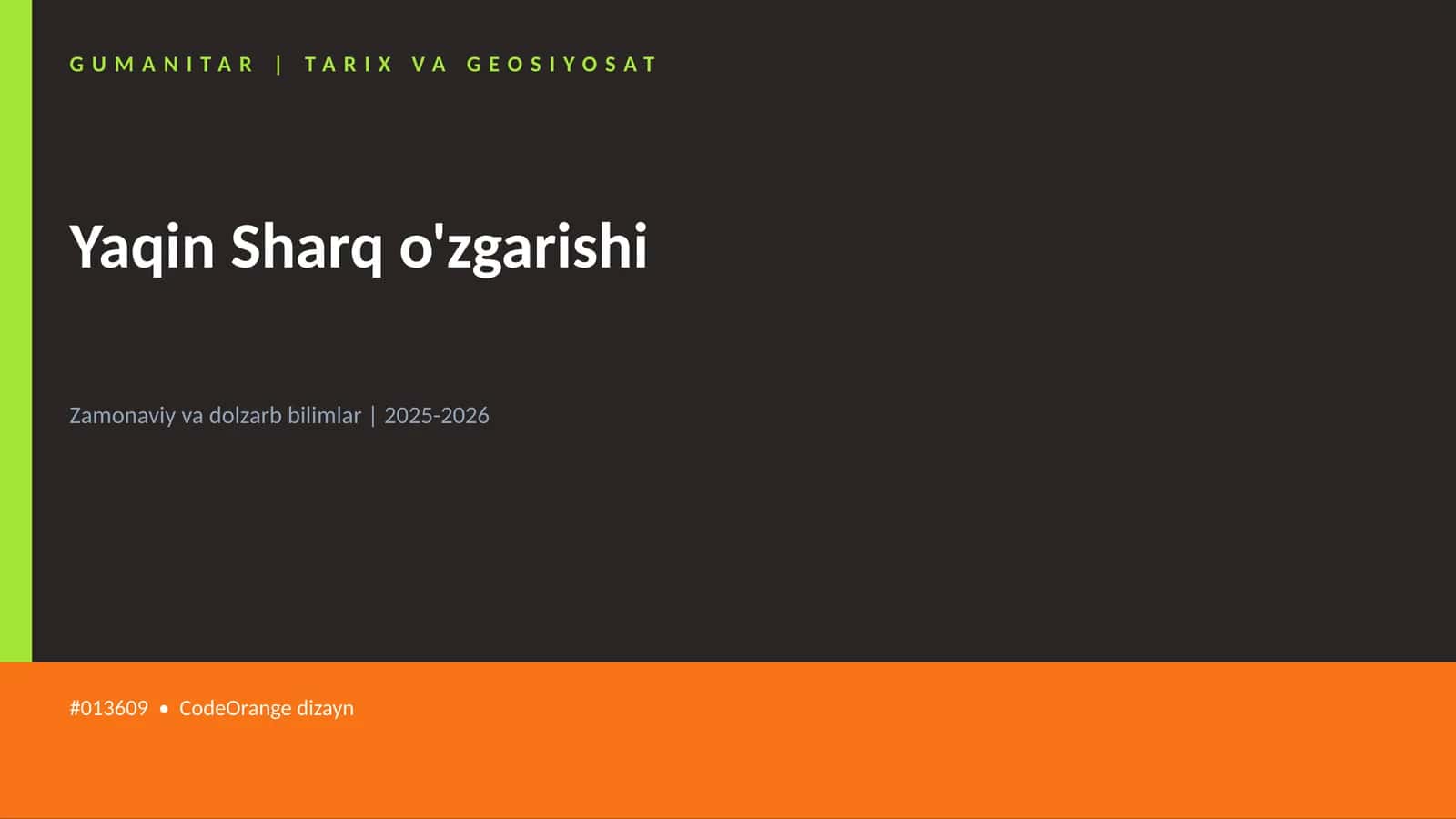 Yaqin Sharq o'zgarishi