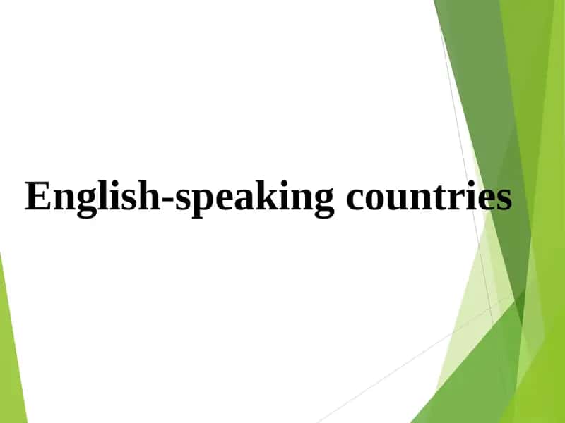 English-speaking countries