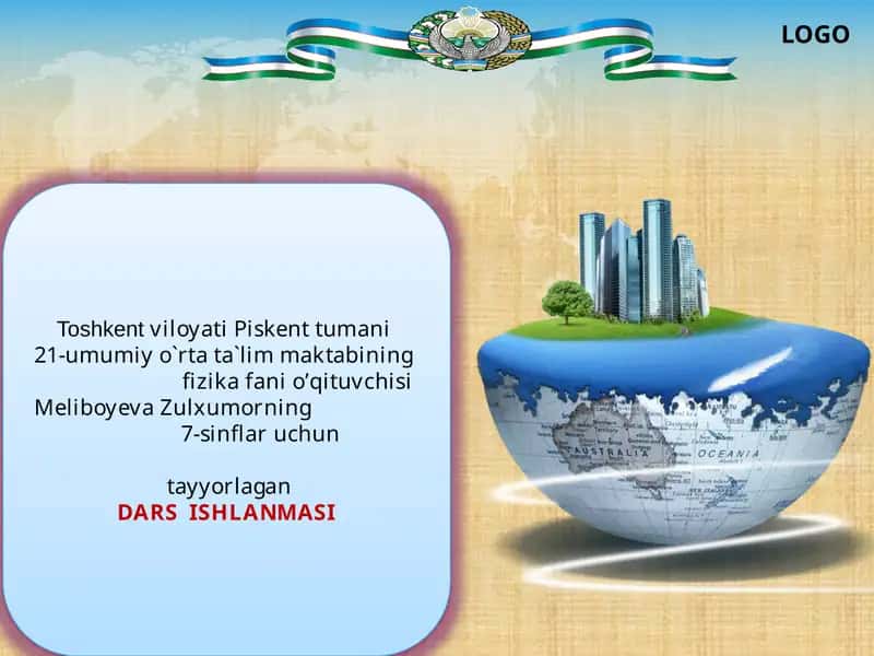 Mehaniq Quvvat va uning birligi Dars Islanmasi