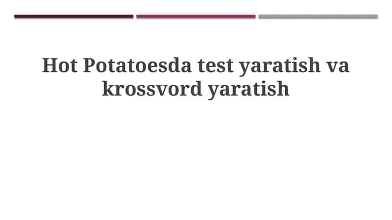 Hot Potatoes