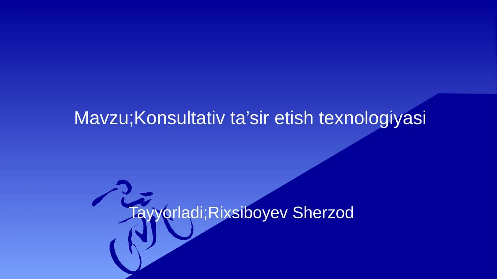 Konsultativ ta’sir etish texnologiyasi
