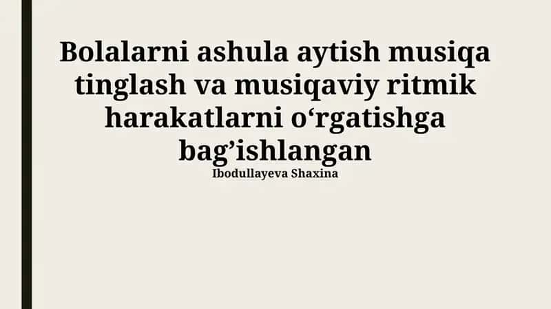 Ritmik harakatlar va musiqa
