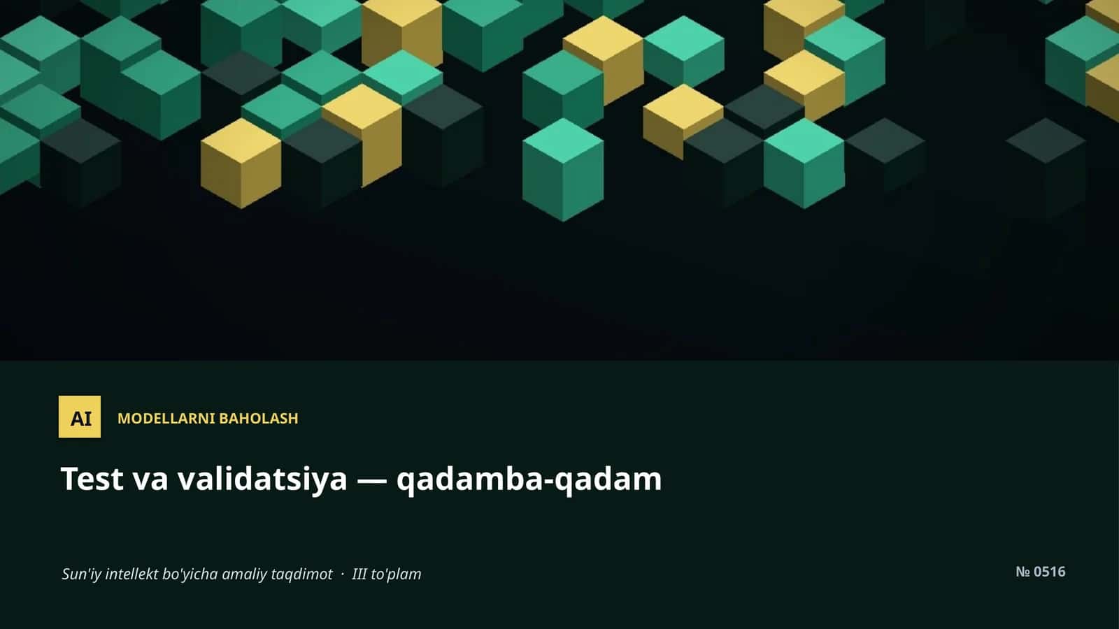 MODELLARNI BAHOLASH