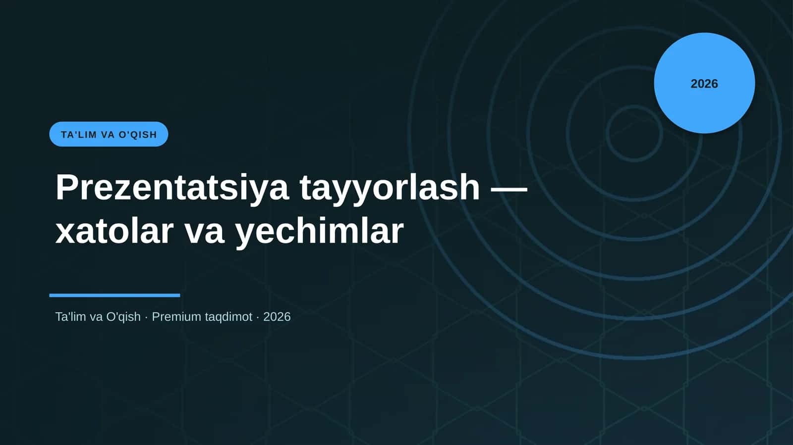 Prezentatsiya tayyorlash - xatolar va yechimlar