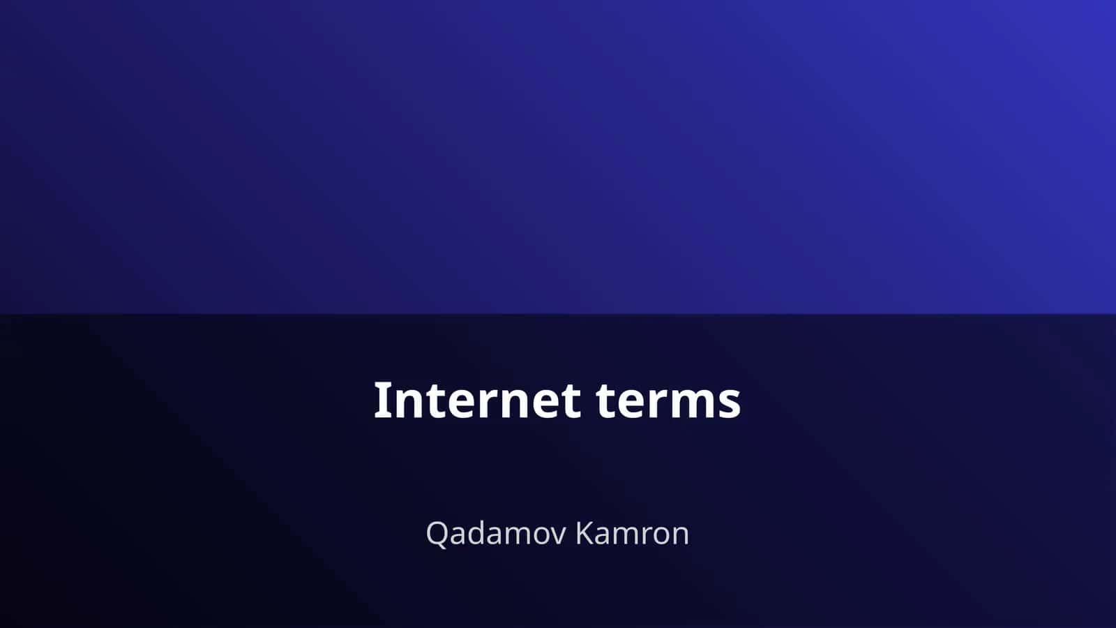 Internet terms