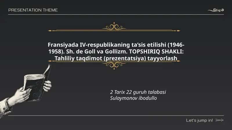Fransiyada IV-respublikaning ta’sis etilishi (1946-1958)