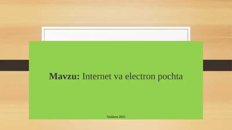Internet va electron pochta