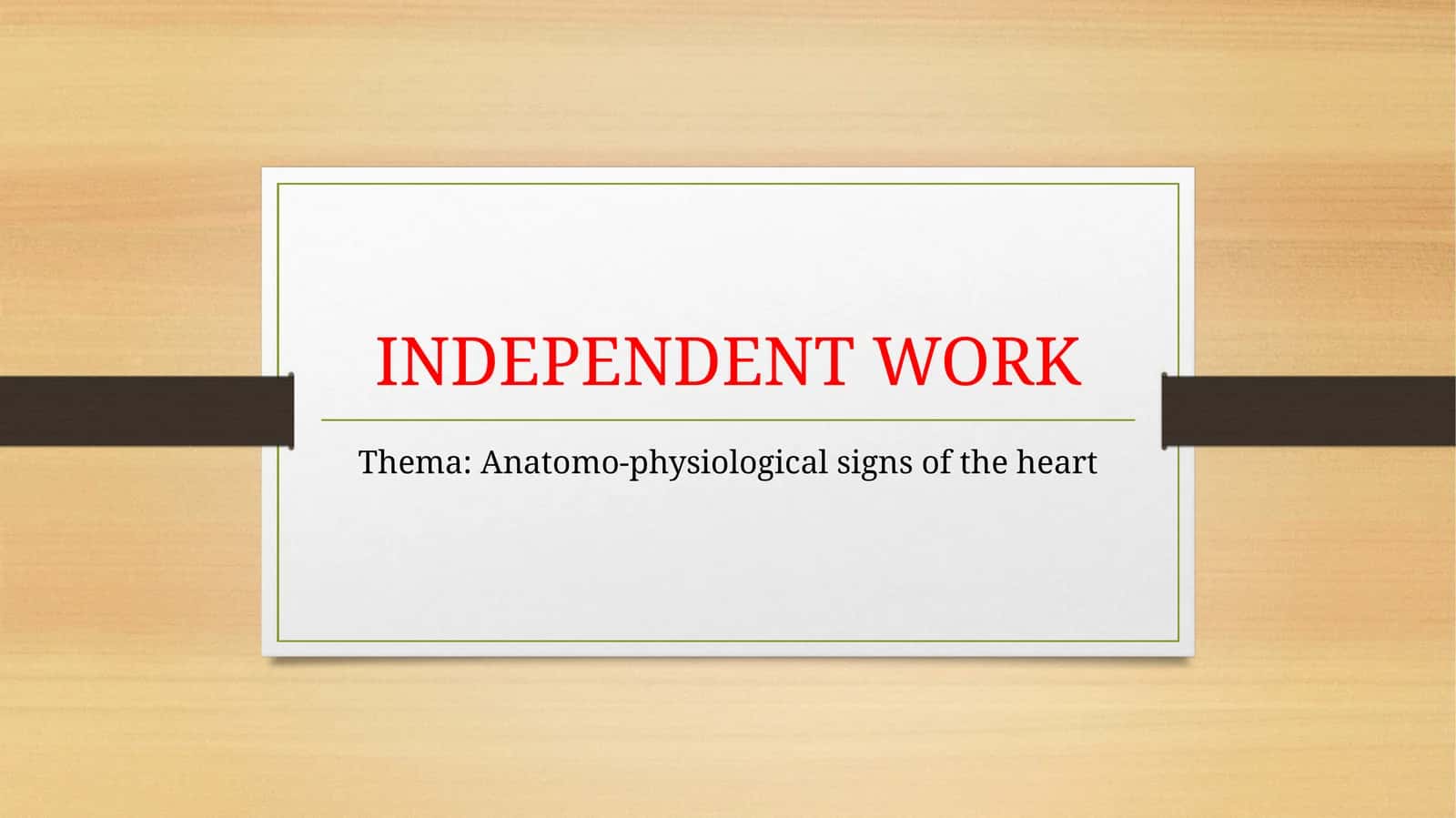 Anatomo-physiological signs of the heart
