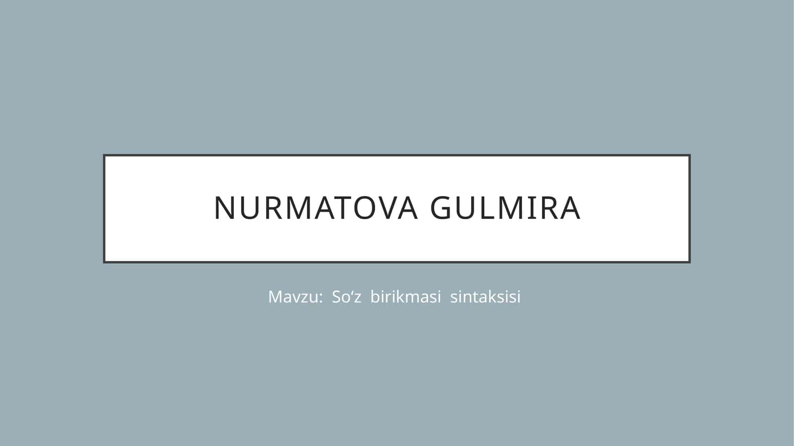 Soʻzbirikmasi sintaksisi