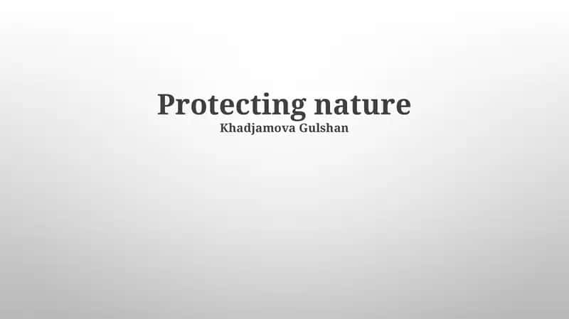 Protecting nature