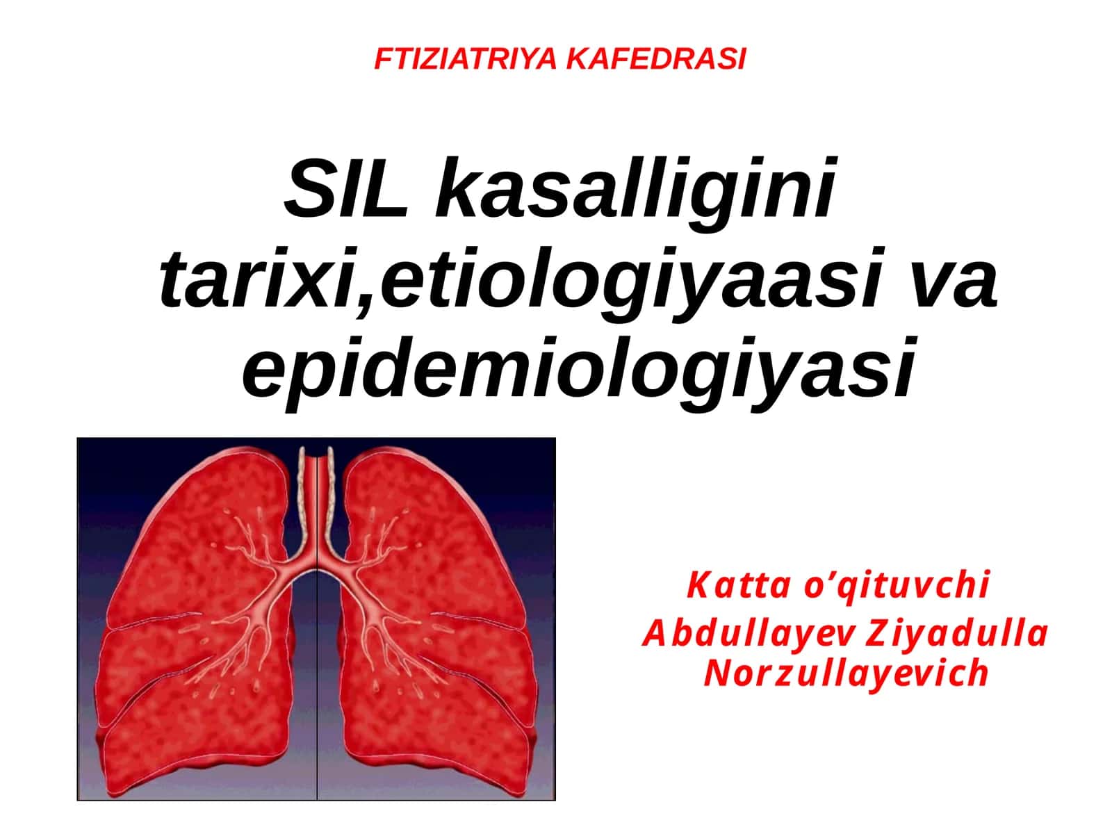 FTTIZIATRIYA KAFEDRASI