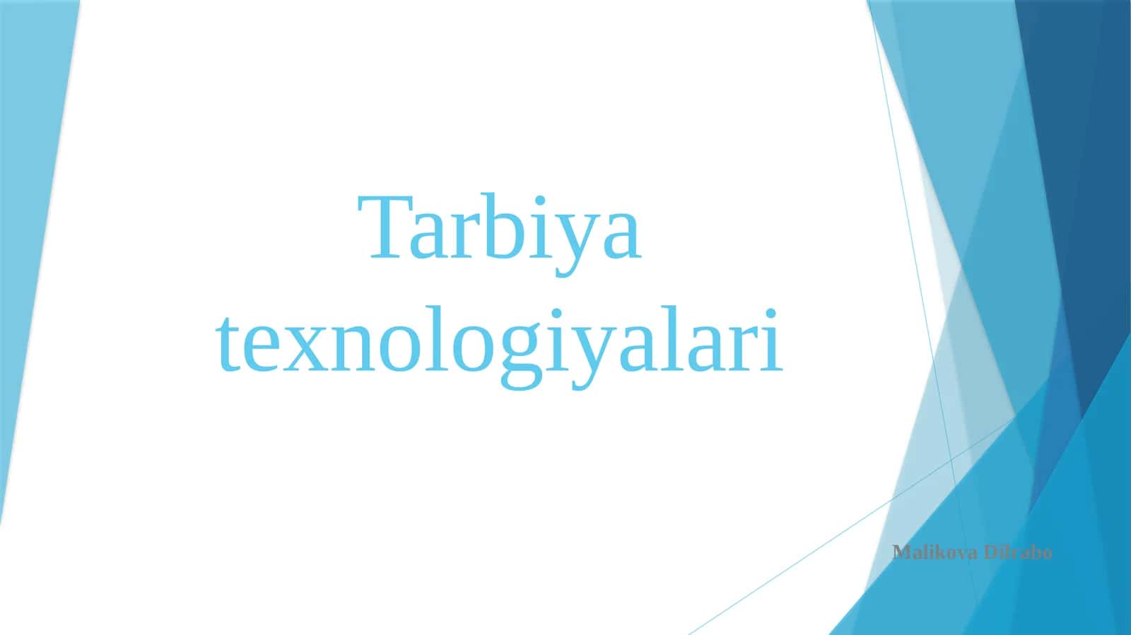 Tarbiyatexnologiyalari