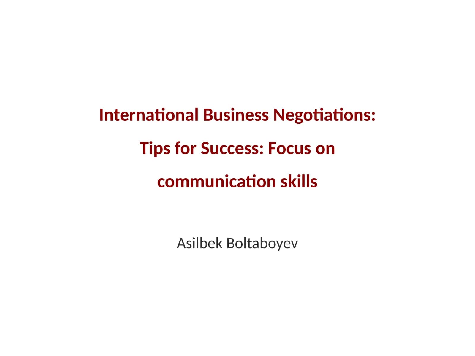 Aloqa Ko'nikmalarining Roli