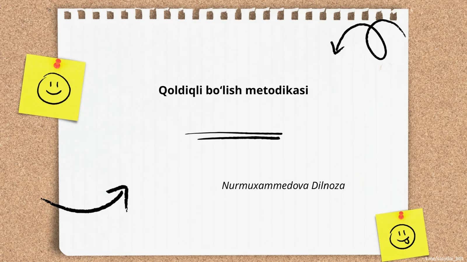 Qoldiqli boʻlish metodikasi