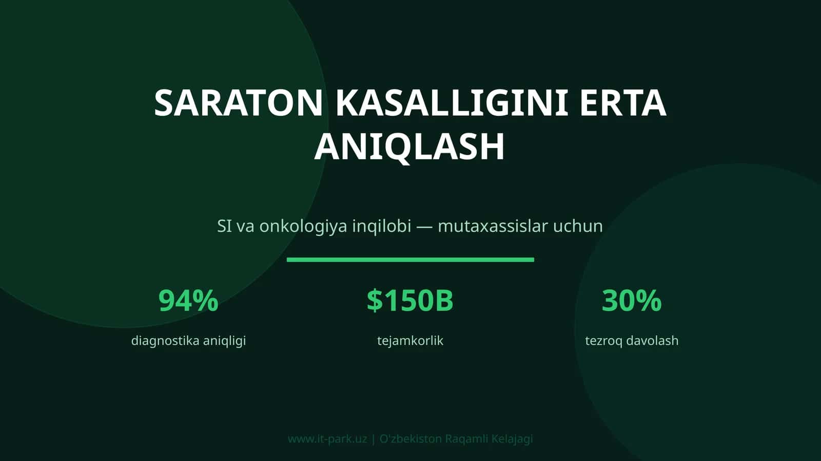 Saraton kasalligini erta aniqlash