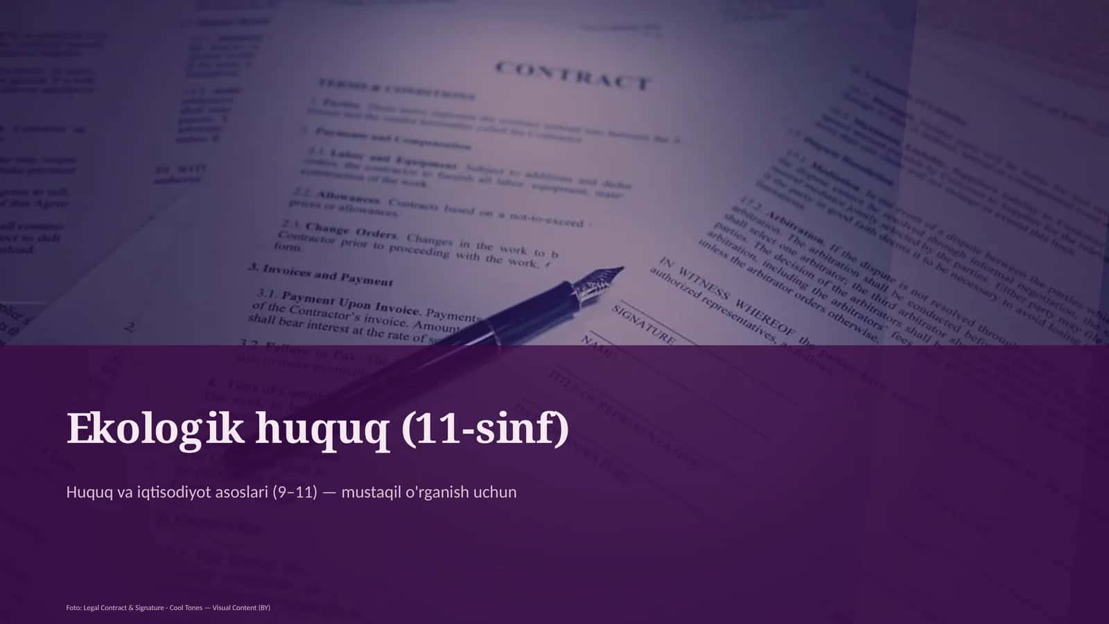 Ekologik huquq (11-sinf)