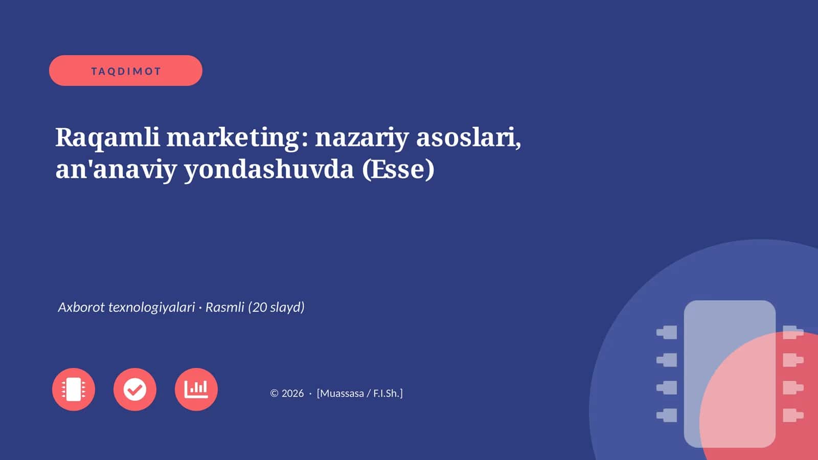 Raqamli marketing: nazariy asoslari, an'anaviy yondashuvda (Esse)