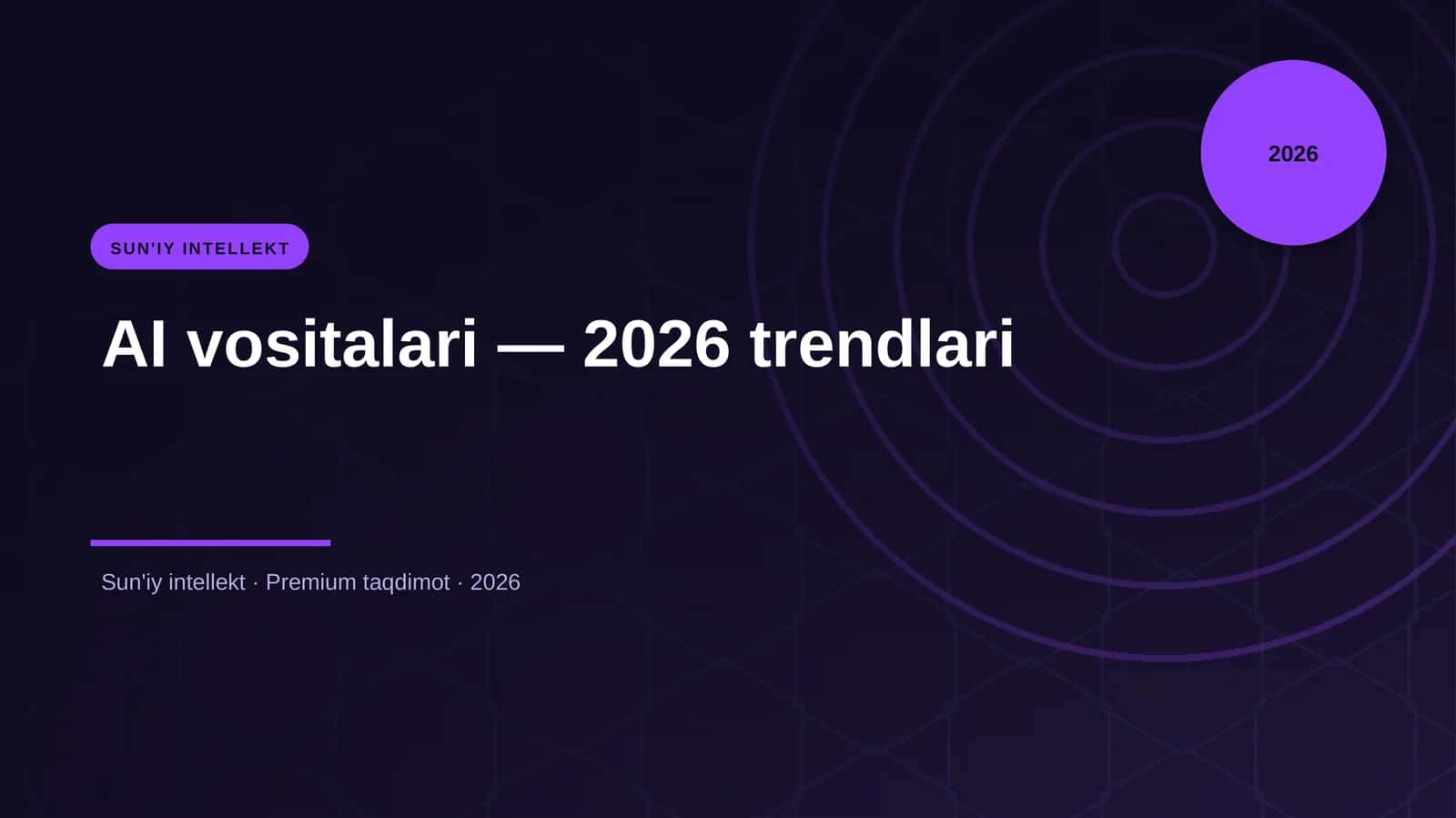 AI vositalari — 2026 trendlari