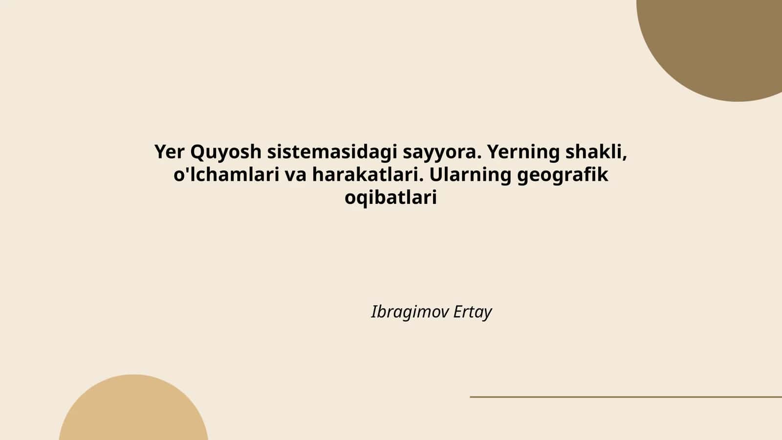 Yer Quyosh sistemasidagi sayyora