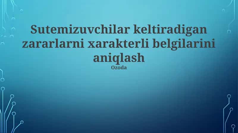 Zararni aniqlash va birinchi tibbiy yordam