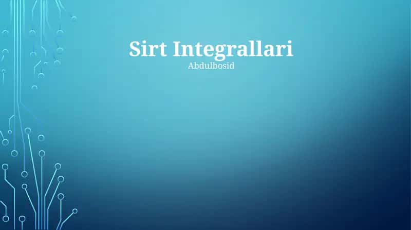 Sirt Integrallari