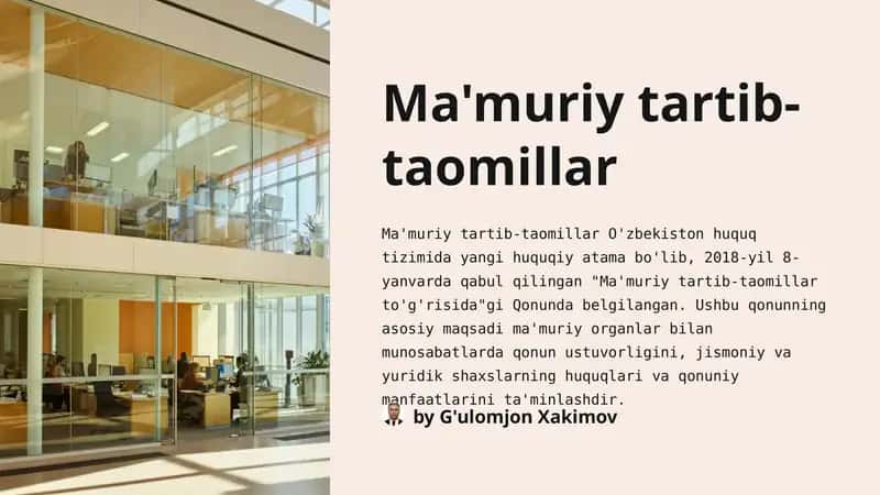 Ma'muriy tartib-taomillar
