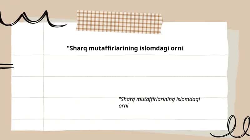 Sharq mutaffirlarining ilm-fan sohasidagi hissasi