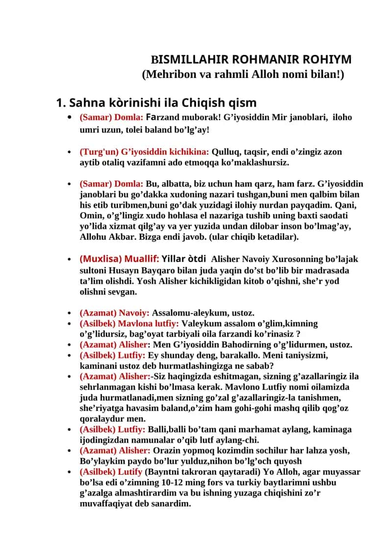 Alisher Navoiy Xurosonning