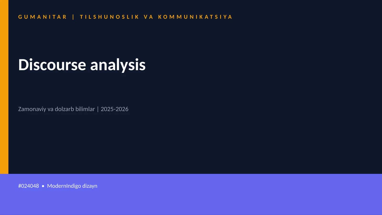 Discourse analysis