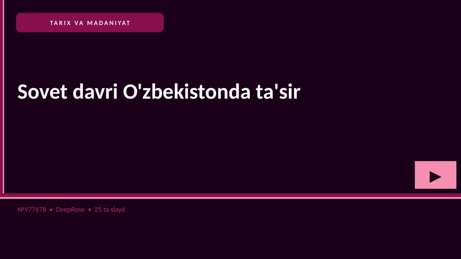 Sovet davri O'zbekistonda ta'sir