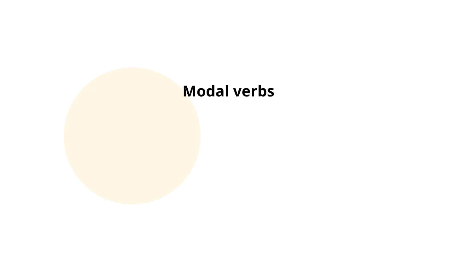 Modal verbs