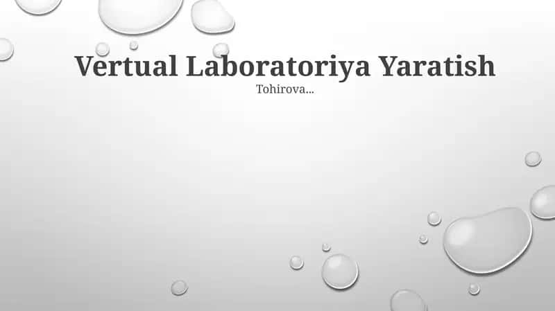 Vertual Laboratoriya Yaratish