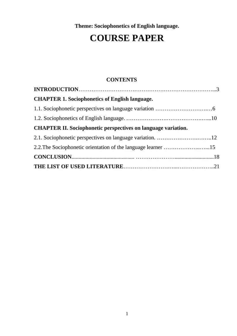 Sociophonetics of English language