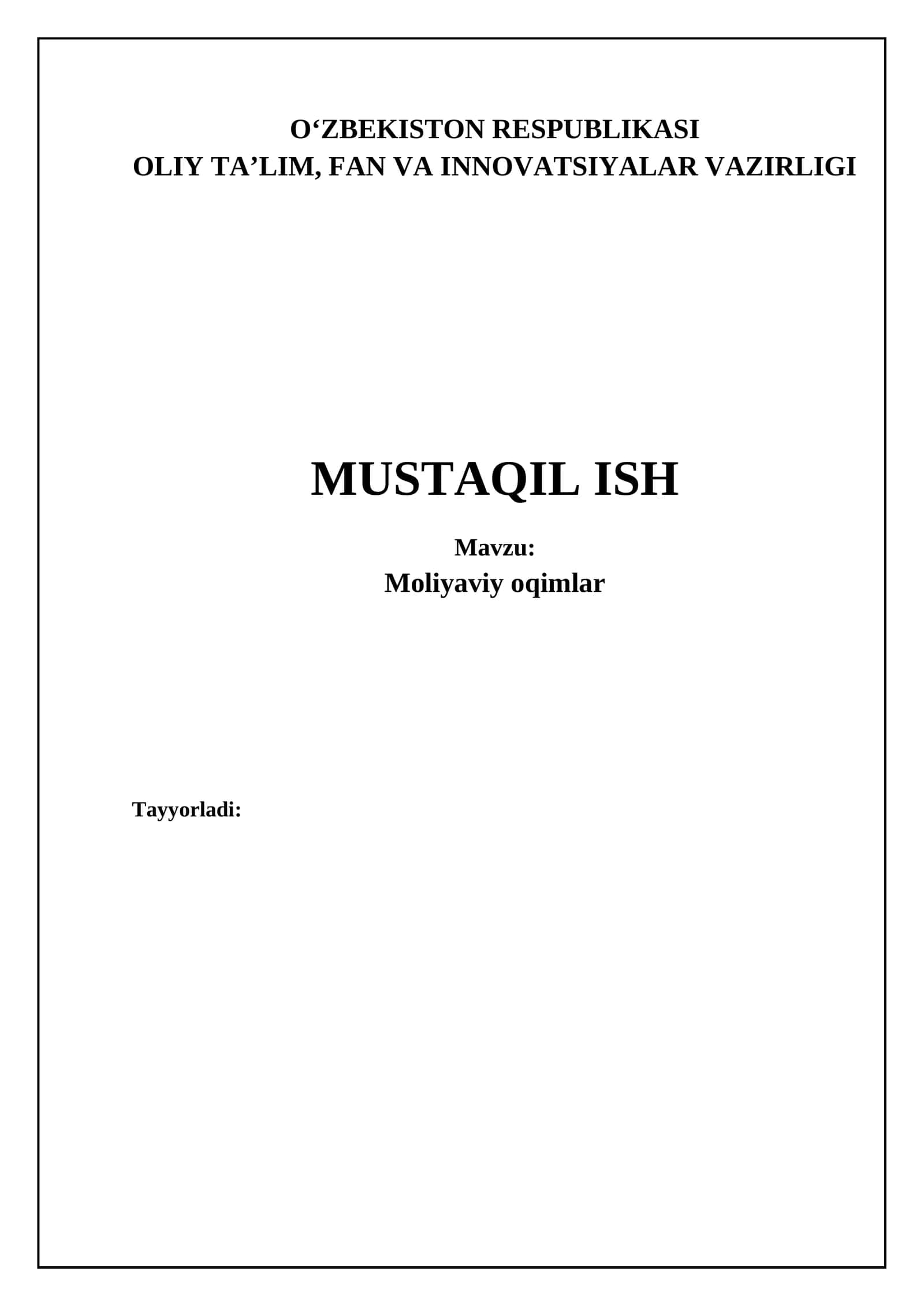 Moliyaviy oqimlar: Ta'rif, turlari va sabablari