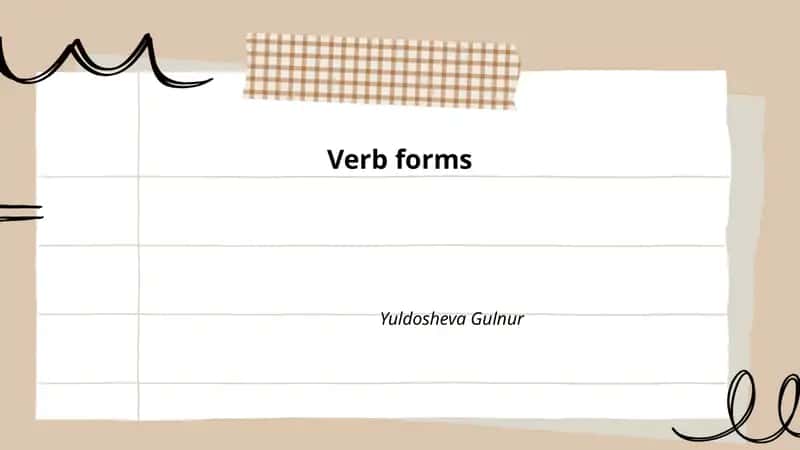Verb forms