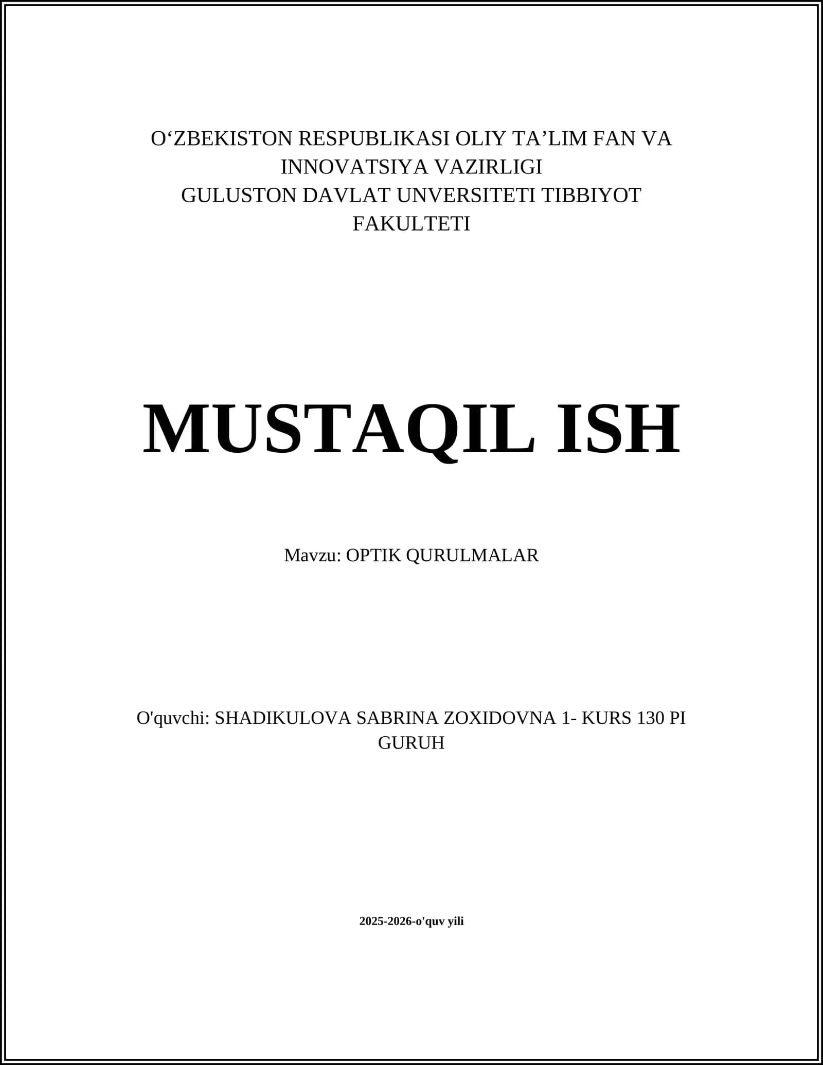 OPTIK QURULMALAR
