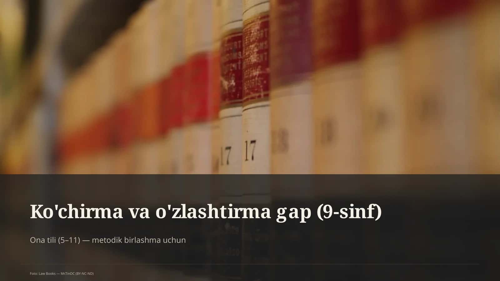 Ko'chirma va o'zlashtirma gap (9-sinf)