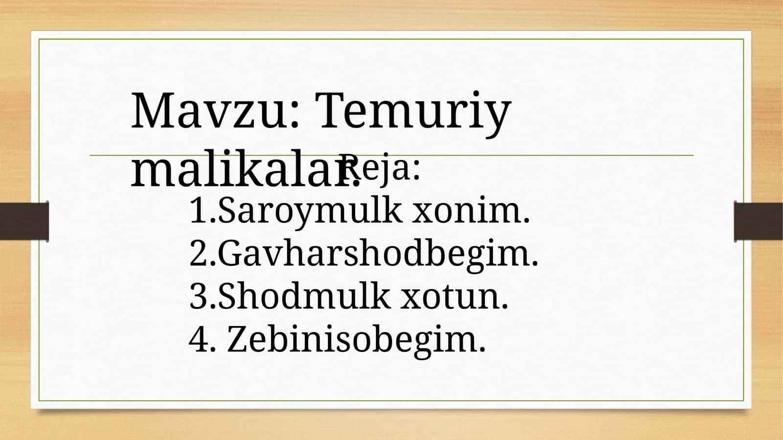 Temuriy malikalar