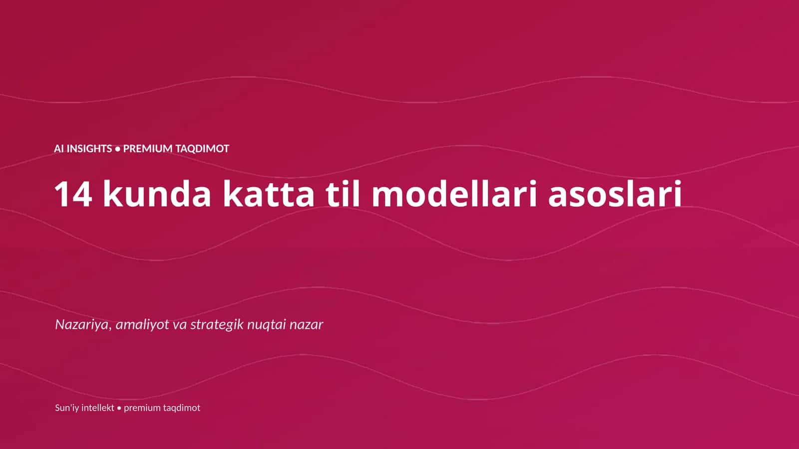 AI INSIGHTS • PREMIUM TAQDIMOT
