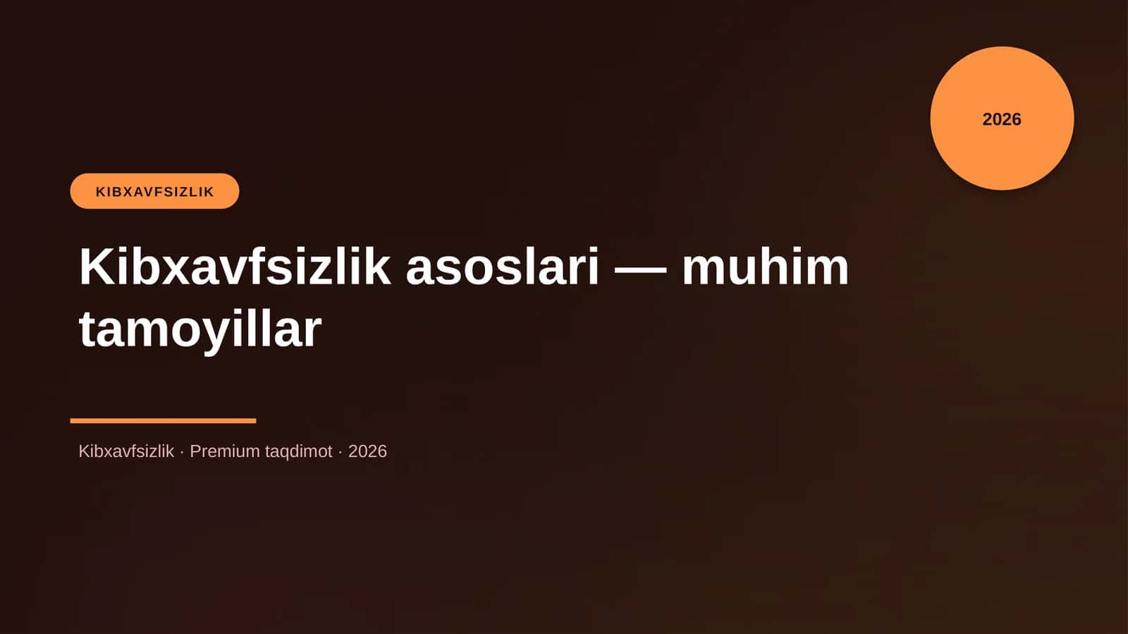 Kibxavfsizlik asoslari