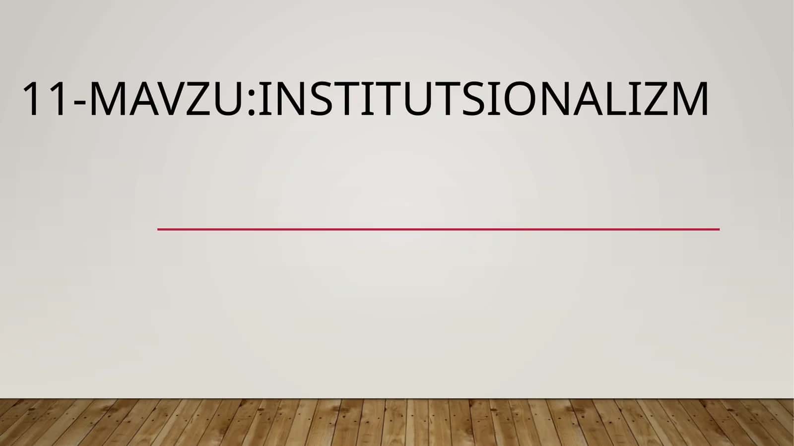 Institutsionalizm