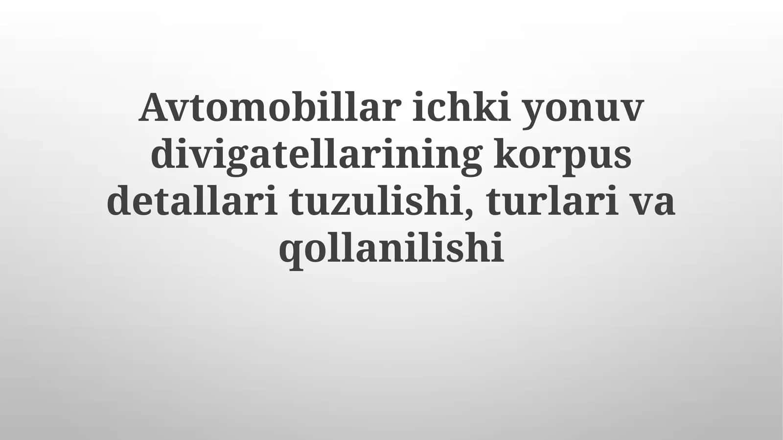 Gaz Taqsimlash Mexanizmi