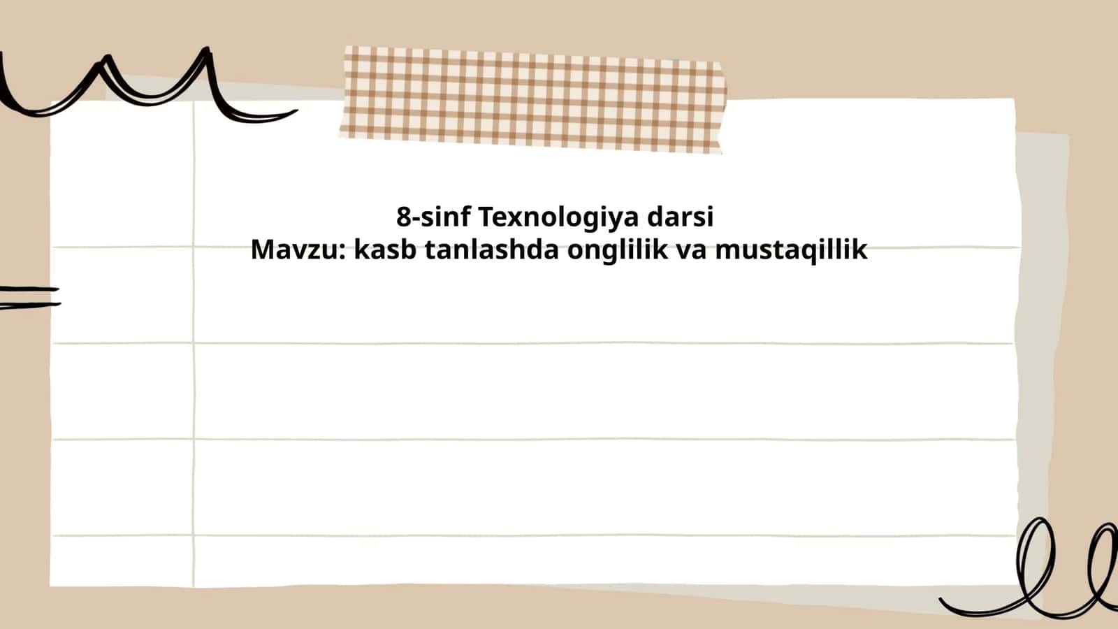 8-sinf Texnologiya darsi