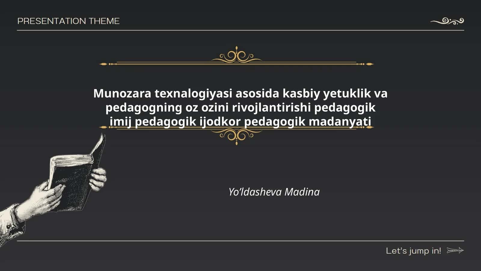 Munozara texnologiyasi va kasbiy yetuklik