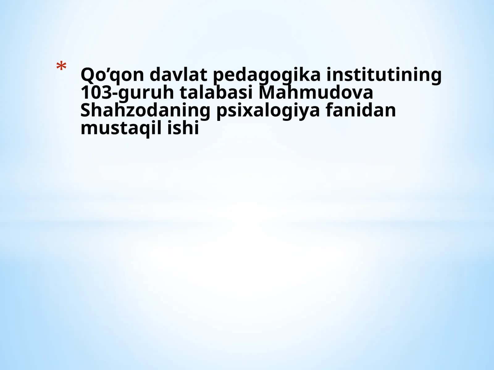 DIQQAT HAQIDA TUSHUNCHA